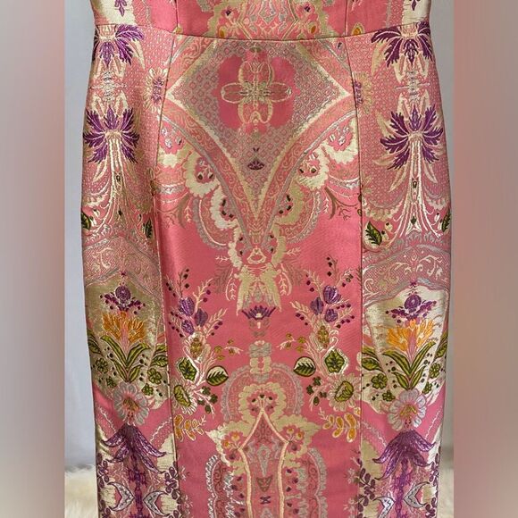 Etro Metallic Brocade Sheath Dress size 40/us size 4 - Picture 8 of 14